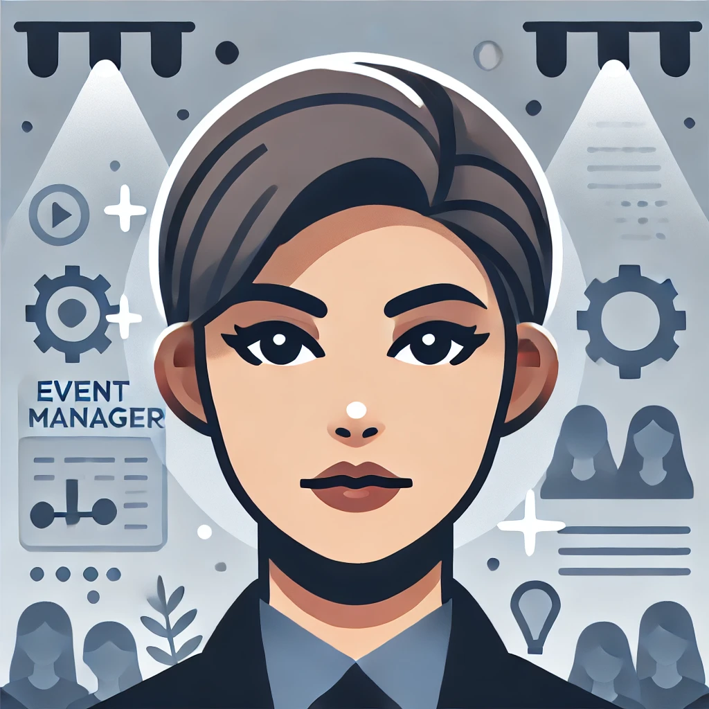 dall·e 2024-10-06 20.49.01 - a face avatar representing an event manager named fierce. the avatar should convey a dynamic, assertive personality with a confident expression. no te.webp