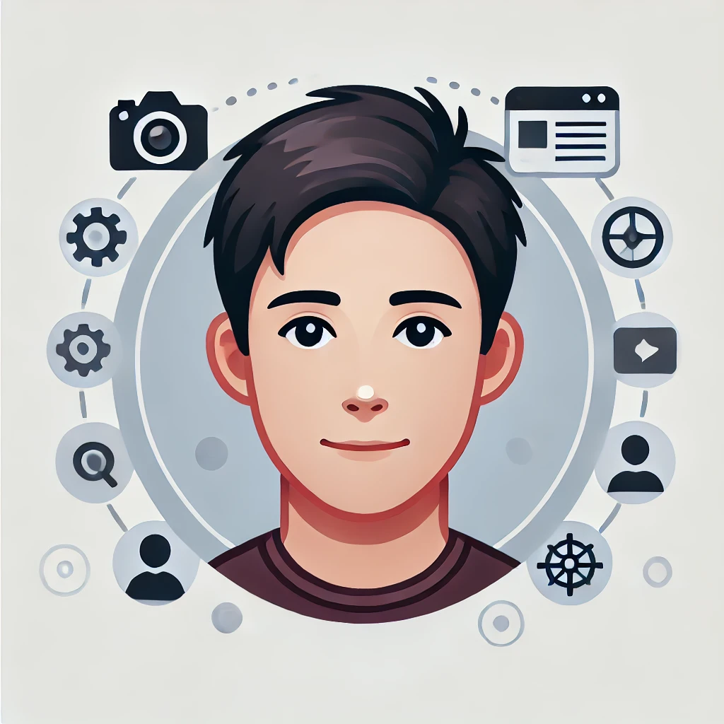 dall·e 2024-10-06 20.57.00 - a face avatar of a young male, representing a digital content creator. the avatar should depict a creative and enthusiastic personality, with no facia.webp