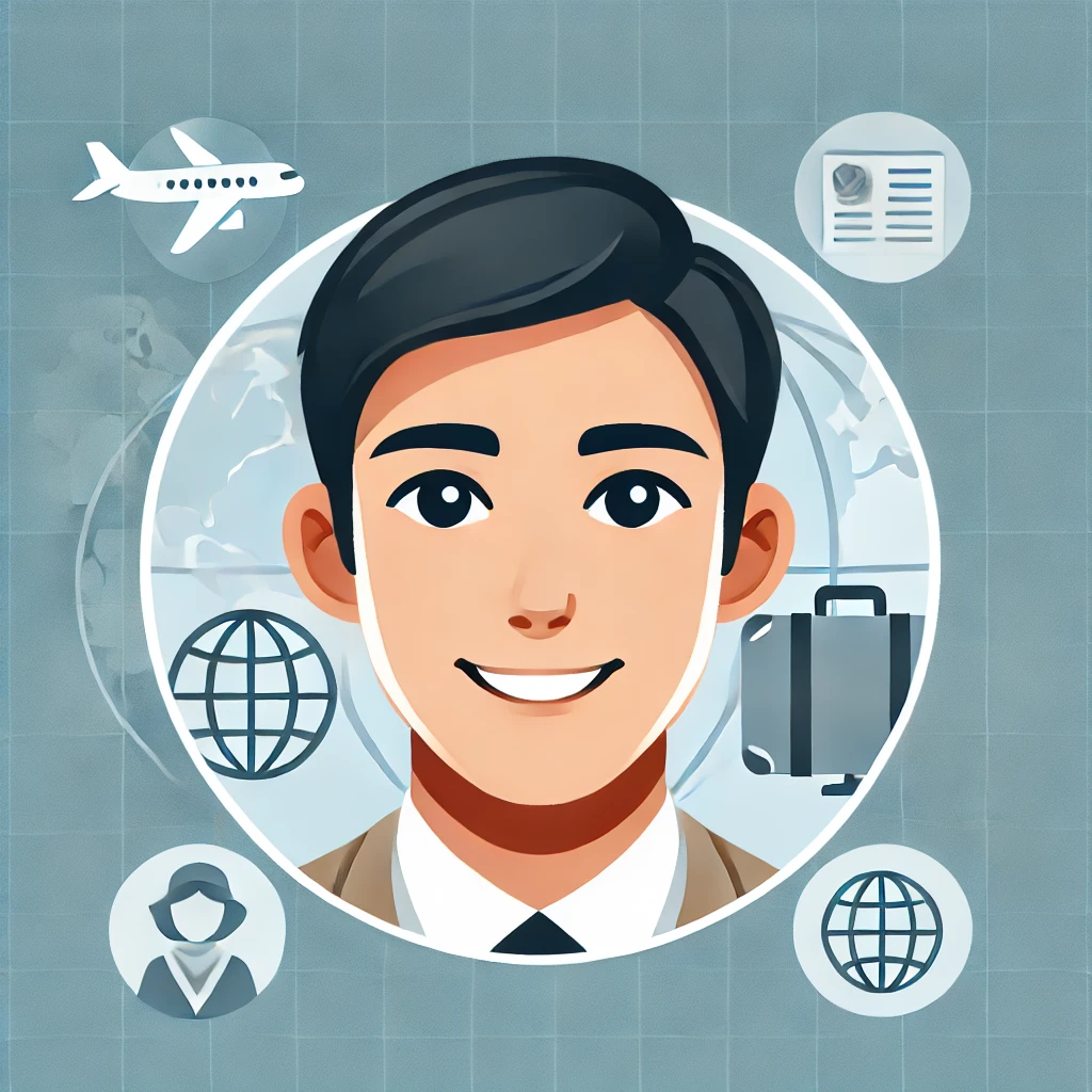 dall·e 2024-10-06 20.46.05 - a face avatar representing a travel experience specialist. the avatar should convey a friendly and knowledgeable personality, suitable for someone who.webp